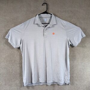 Johnnie-O Featherweight Polo Shirt Mens XL Gray Short Sleeve Golf Performance